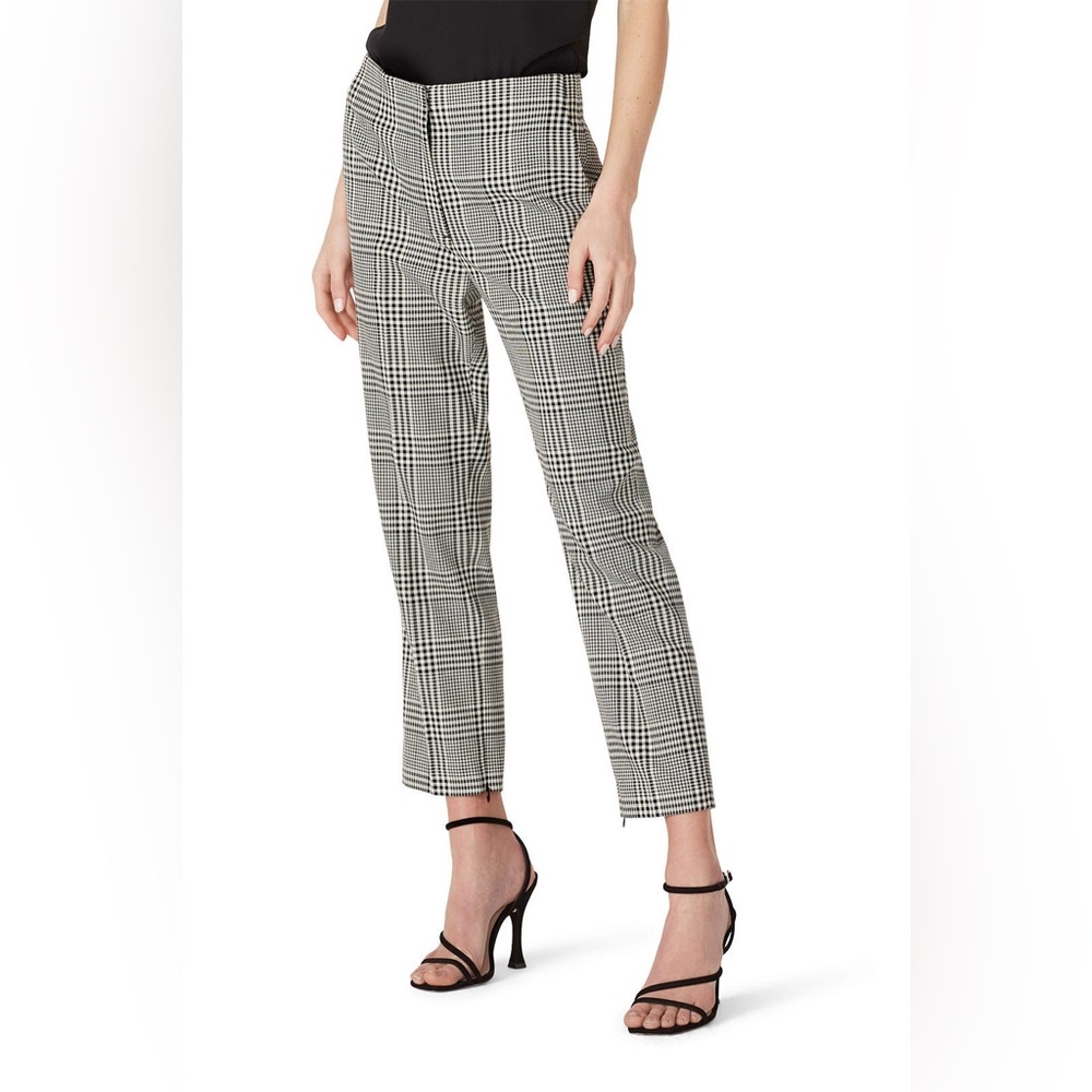 Club Monaco Black and White Plaid Cropped Pants